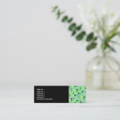 Groene Retro Stippen Profielkaarten Mini Visitekaartje (Staand voorkant)