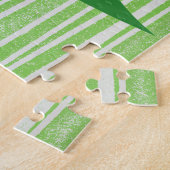 Groene Retro Style Kerstboom Kind Puzzel Legpuzzel (Zijkant)