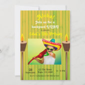 Groene  Retro Summer Party Luau Birthday Kaart (Voorkant)