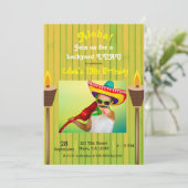 Groene  Retro Summer Party Luau Birthday Kaart (Staand voorkant)