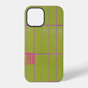 Groene Retro Tegel 80s 70s 60s vintage achtergrond iPhone 12 Pro Hoesje