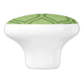 Groene retro trellis keramische knop (Zijkant)