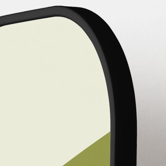 Groene Retro Vijf Over Striping Met Naam Pickleball Paddle (Links Detail)