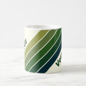 Groene Retro Vijf Strepen met Naam Koffiemok (Center)