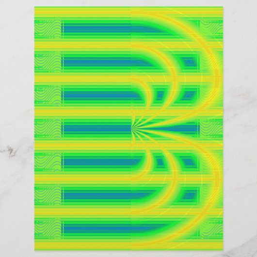 Groene Retrokathedraal Bulk Scrapbookpapier Pagina Flyer (Voorkant)