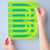 Groene Retrokathedraal Bulk Scrapbookpapier Pagina Flyer (Hand)