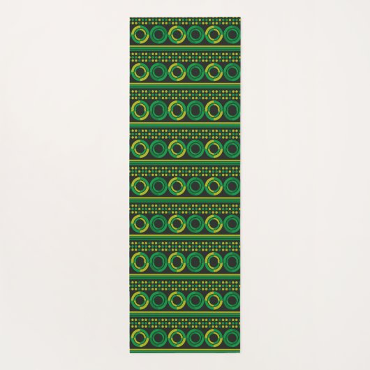 groene retrorecirkels yogamat (Achterkant)