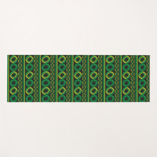 groene retrorecirkels yogamat (Voorkant (horizontaal))