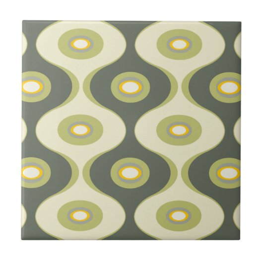 Groene retrorecurves en ovalen tegeltje (Voorkant)