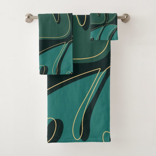 Groene reus monstera verlaat ontwerp bad handdoek (Insitu)