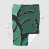 Groene reus monstera verlaat ontwerp golfhanddoek (Insitu)