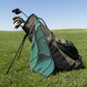 Groene reus monstera verlaat ontwerp golfhanddoek (Groen)