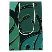 Groene reus monstera verlaat ontwerp medium cadeauzakje (Achterkant)