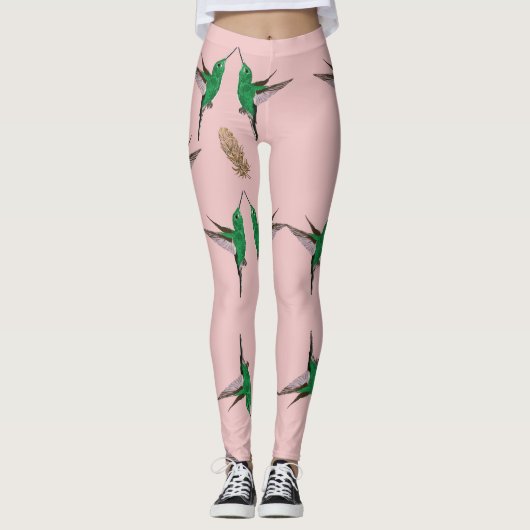 Groene reuzenveer leggings (Voorkant)