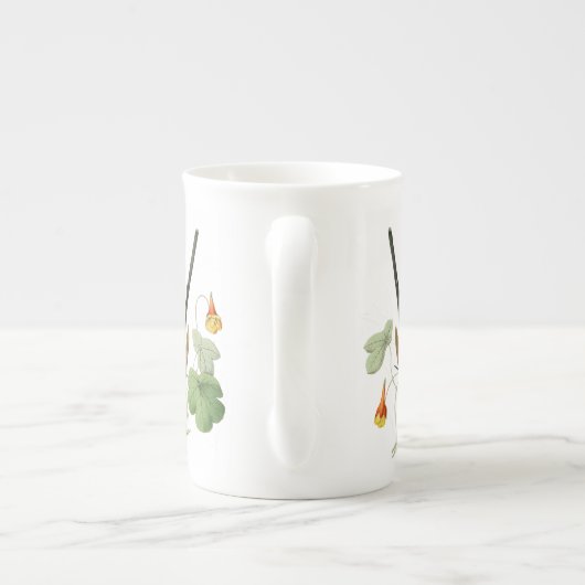 Groene reuzenvogels en Nasturtium Porselein Kop (Achterkant)