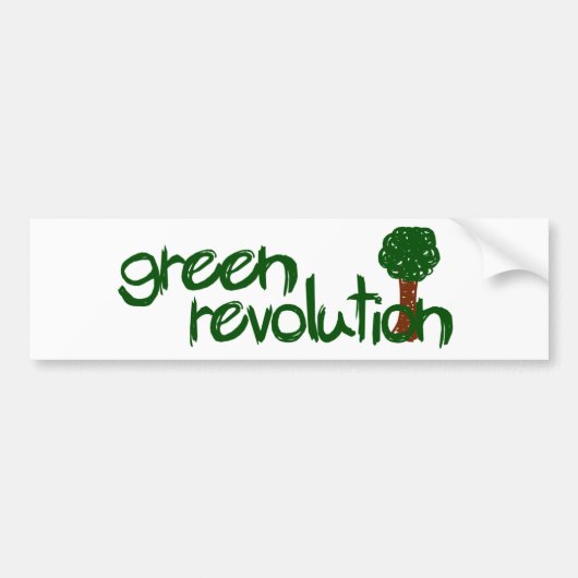 Groene revolutie bumpersticker (Voorkant)