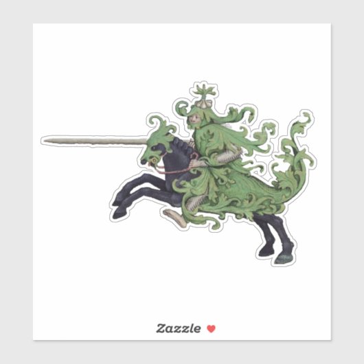 Groene Ridder Vinyl Sticker (Vel)