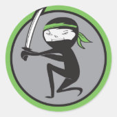 Groene Riem Ninja Sticker (Voorkant)