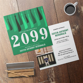 Groene rij met twee-foto's Afstuderen Tassels Kaart