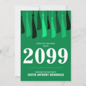 Groene rij van de Uitnodiging van het Afstuderen v (Voorkant)