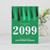 Groene rij van de Uitnodiging van het Afstuderen v (Staand voorkant)