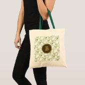 groene rijwielen, monogrammen tote bag (Voorkant (product))
