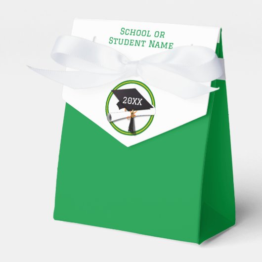 Groene Ring op Afstudeerder Pet Afstuderen Bedankdoosjes (Voorkant Zijde)