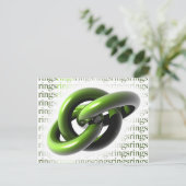 Groene ringen briefkaart (Staand voorkant)