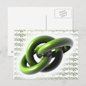 Groene ringen briefkaart (Voorkant / Achterkant)