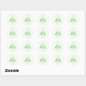 Groene Ringen Hen Party Ronde Sticker (Vel)