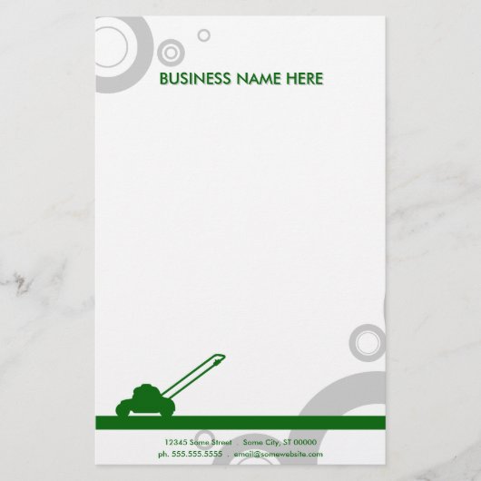 groene ringen maaien briefpapier (Voorkant)
