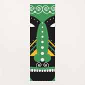 Groene ritueel tribaal yogamat (Voorkant)