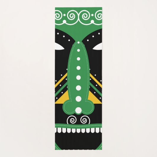 Groene ritueel tribaal yogamat (Achterkant)