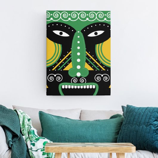 Groene Rituele Stam Canvas Afdruk