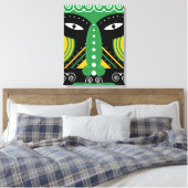Groene Rituele Stam Canvas Afdruk (Insitu (Slaapkamer))