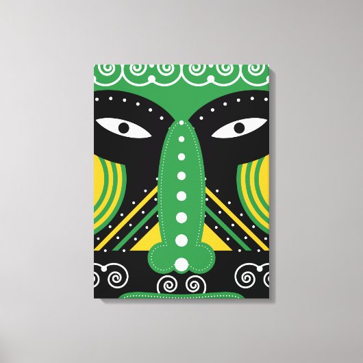 Groene Rituele Stam Canvas Afdruk (Voorkant)