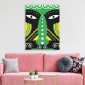 Groene Rituele Stam Canvas Afdruk (Insitu (Woonkamer))