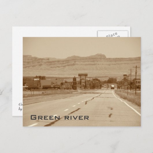 Groene rivier briefkaart (Voorkant / Achterkant)