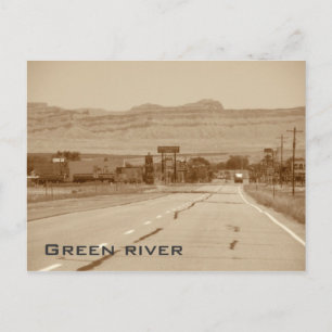 Groene rivier briefkaart