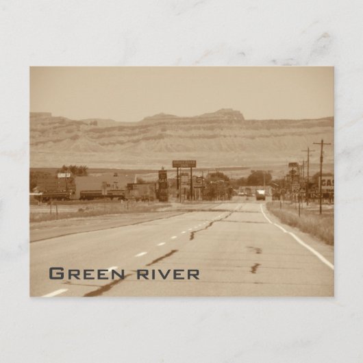 Groene rivier briefkaart (Voorkant)