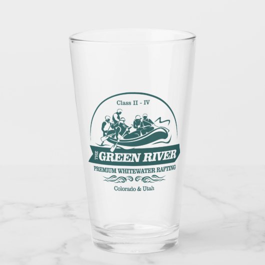 Groene rivier (rafting2) glas (Voorkant)