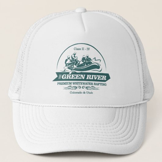 Groene rivier (rafting2) trucker pet (Voorkant)