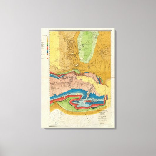 Groene rivier van de Unie Pacific Rail Road Canvas Afdruk (Voorkant)