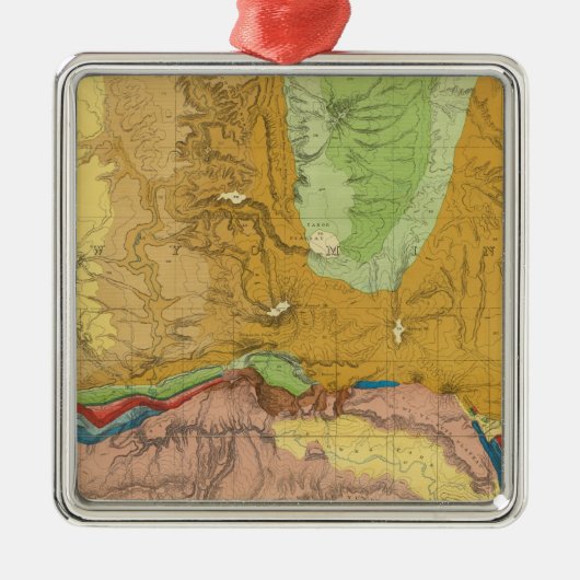 Groene rivier van de Unie Pacific Rail Road Metalen Ornament (Voorkant)