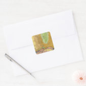Groene rivier van de Unie Pacific Rail Road Vierkante Sticker (Envelop)
