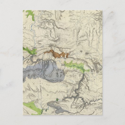 Groene rivier van de Uniemaiddel voor de spoorwege Briefkaart (Voorkant)