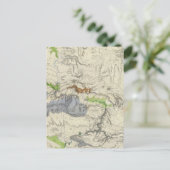 Groene rivier van de Uniemaiddel voor de spoorwege Briefkaart (Staand voorkant)