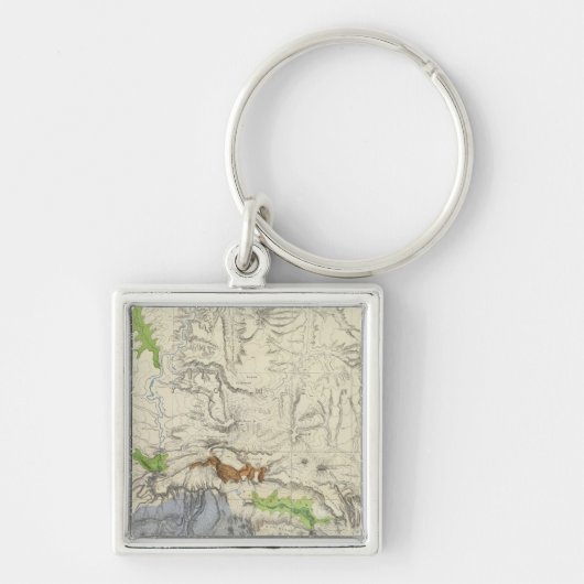 Groene rivier van de Uniemaiddel voor de spoorwege Sleutelhanger (Voorkant)