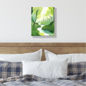 Groene rivier | Waterverfschilderij van bos Canvas Afdruk (Insitu (Slaapkamer))
