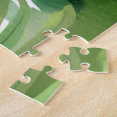 Groene Rivier | Waterverfschilderij van bos Legpuzzel (Zijkant)
